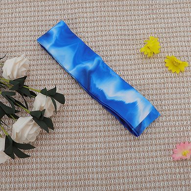 Breathable Headband Printed Sweat Headband for Sport Dark Blue 1 Pc