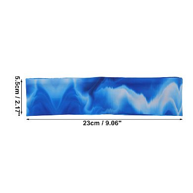 Breathable Headband Printed Sweat Headband for Sport Dark Blue 1 Pc