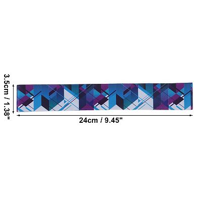 Breathable Headband Textured Sweat Headband for Yoga Blue 1 Pc