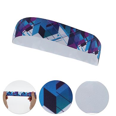 Breathable Headband Textured Sweat Headband for Yoga Blue 1 Pc