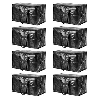 Extra Large Moving Bags, 8 Pack with Reinforced Handles and Zipper Storage Tote Packing Bags
