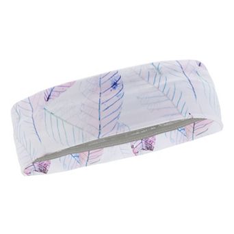 Breathable Headband Printed Sweat Headband for Sport Pink White 1 pc