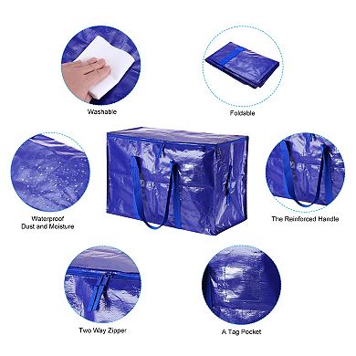 Extra Large Moving Bags, 8 Pack Bags with Reinforced Handles and Zipper Storage Tote Packing Bags
