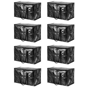 Extra Large Moving Bags, 8 Pack Bags with Reinforced Handles and Zipper Storage Tote Packing Bags