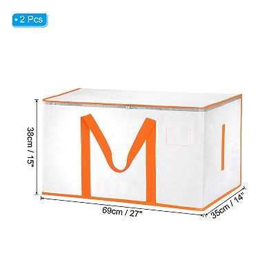 Extra Large Moving Bags, 2 Pcs with Reinforced Handles and Zipper Storage Tote Packing Bags