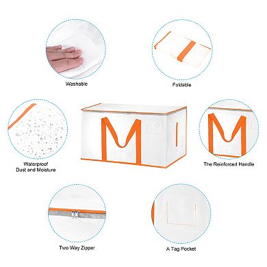 Extra Large Moving Bags, 2 Pcs with Reinforced Handles and Zipper Storage Tote Packing Bags