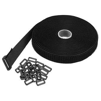 Hook and Loop Straps with 25 pc Plastic Buckle, Fastening Cinch Strap
