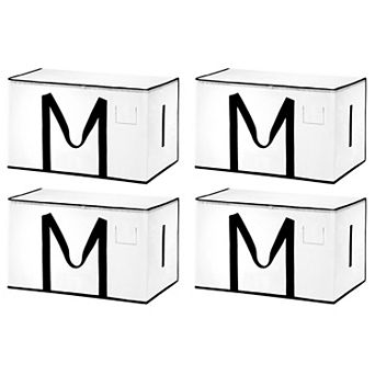 Extra Large Moving Bags, 4 Pack Large Bag with Reinforced Handles and Zipper Tote Packing Bags