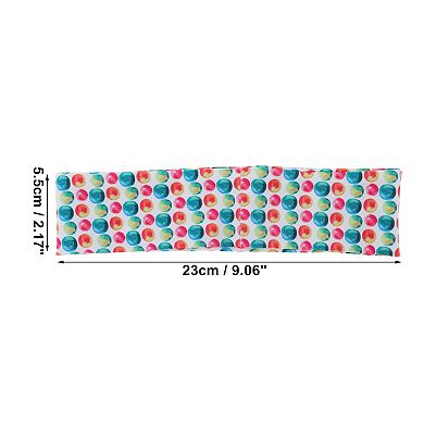 Breathable Headband Printed Sweat Headband for Sport Pink Green 1 Pc