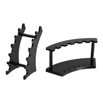 4 Pack Plastic Pen Holder, 6-Slot Acrylic Pen Display Stand, Eyebrow Pen Rack for Office