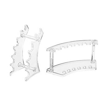 4 Pack Plastic Pen Holder, 6-Slot Acrylic Pen Display Stand, Eyebrow Pen Rack for Office