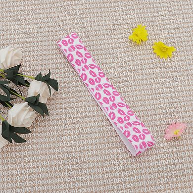 Breathable Headband Textured Sweat Headband for Sport Pink 1 Pc