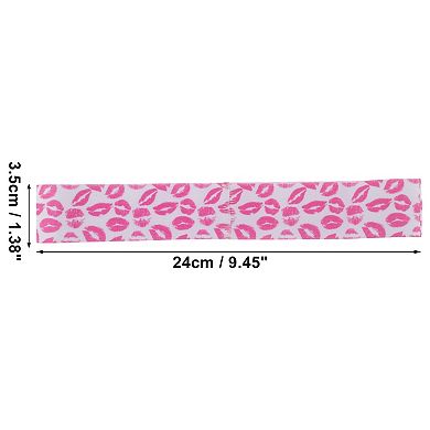 Breathable Headband Textured Sweat Headband for Sport Pink 1 Pc