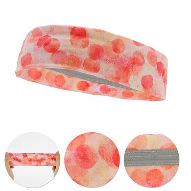 Breathable Headband Printed Sweat Headband for Sport Pink 1 Pc