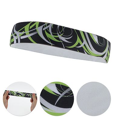 Breathable Headband Textured Sweat Headband for Sport Green 1 Pc