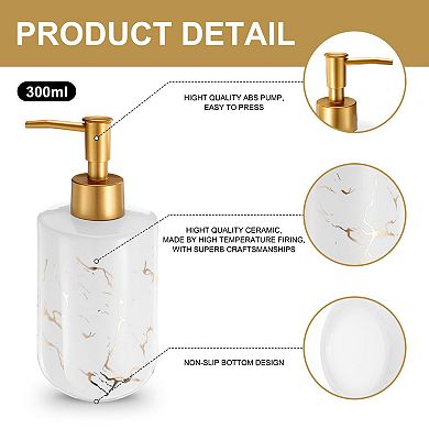 1 Pcs 10 Oz Soap Dispenser Hand and Dish Soap Dispenser Detergent Lotion Dispenser with Pump