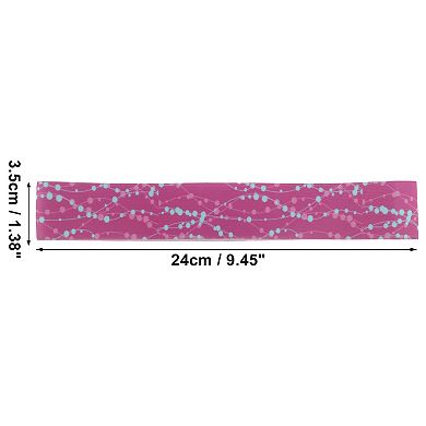 Breathable Headband Textured Sweat Headband for Sport Rose Red 1 Pc