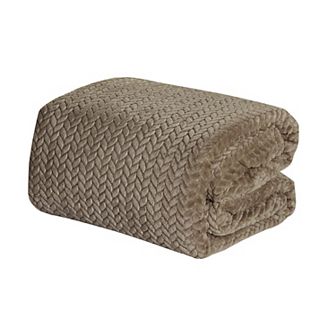Chevron Plush All Season Decorative Throw Blanket