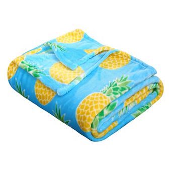 Pineapple Plush Decorative All Season Throw Blanket