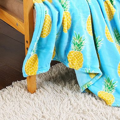 Pineapple Plush Decorative All Season Throw Blanket