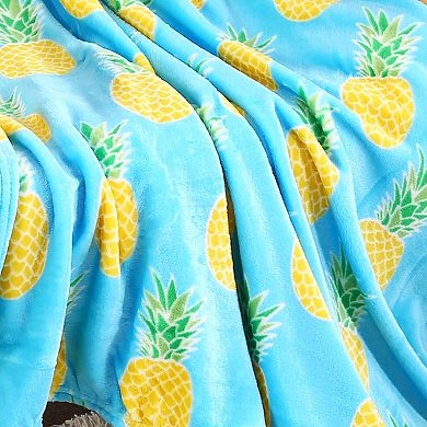 Pineapple Plush Decorative All Season Throw Blanket