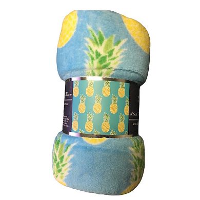 Pineapple Plush Decorative All Season Throw Blanket