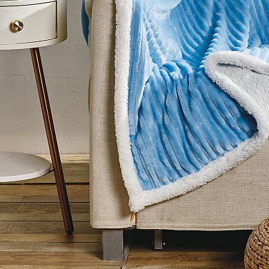 Corduroy Sherpa All Season Decorative Throw Blanket