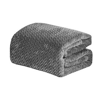 Chevron Plush All Season Decorative Throw Blanket