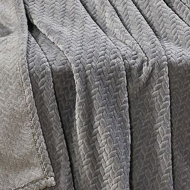 Chevron Plush All Season Decorative Throw Blanket