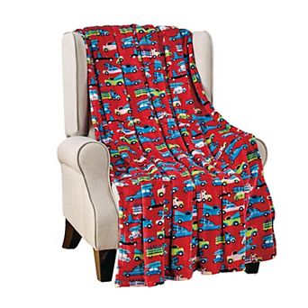Christmas Cars Plush All Season Decorative Throw Blanket