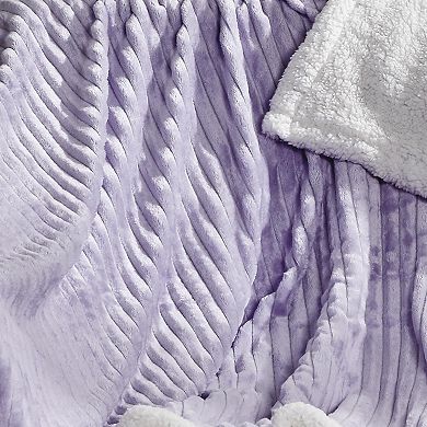 Corduroy Sherpa All Season Decorative Throw Blanket