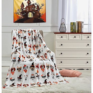 Halloween Pals All Season Plush Decorative Halloween Throw Blanket