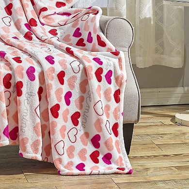 Isabella All Season Micro Plush Decorative Valentine Throw Blanket