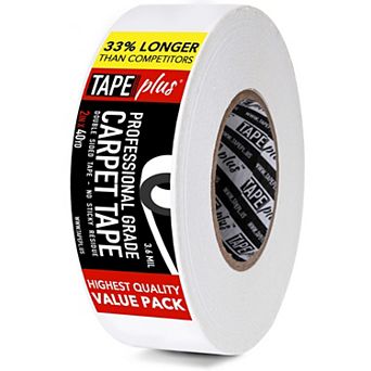 Professional Rug Tape - 2 in By 40 Yds (120 Ft) - Double Sided - White Finish