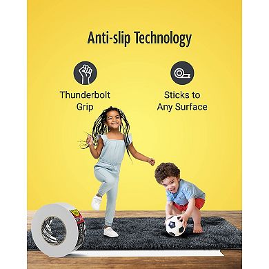 Professional Rug Tape - 2 In By 40 Yds (120 Ft) - Double Sided - White Finish