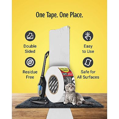 Professional Rug Tape - 2 In By 40 Yds (120 Ft) - Double Sided - White Finish