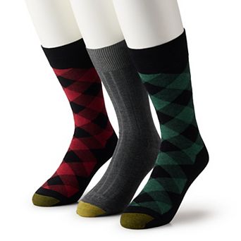 Men's GOLDTOE® 3-pack Holiday Hampton Crew Socks