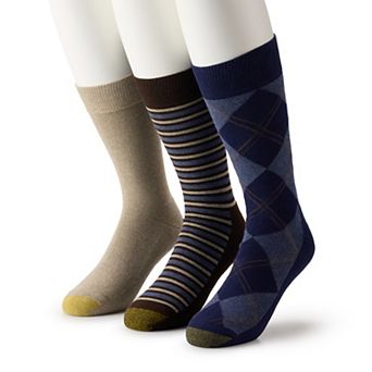 Men's GOLDTOE® 3-Pack Comfort Argyle Crew Socks