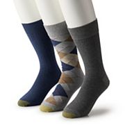Men's GOLDTOE 3-pack Canterbury Crew Socks