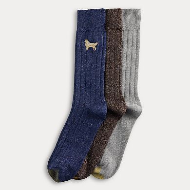 Men's HAMPTON 3-pk. Embroidery Crew Socks