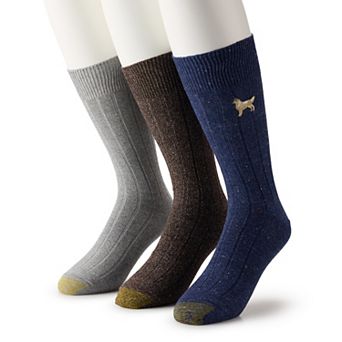 Men's GOLDTOE® 3-Pack Hampton Embroidery Socks
