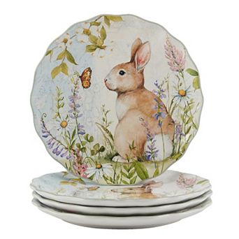 Certified International 4 pc Easter Meadow Dinner Plate Set