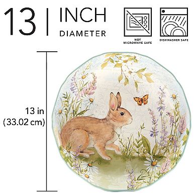 Elevate your spring and Easter dining experience with this Certified International Easter meadow serving bowl.