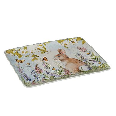 Certified International Easter Meadow Rectangular Platter