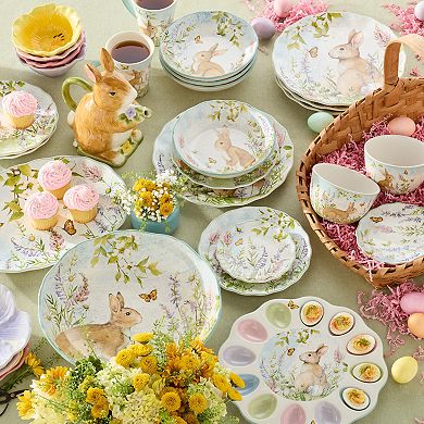 Certified International Easter Meadow Oval Platter