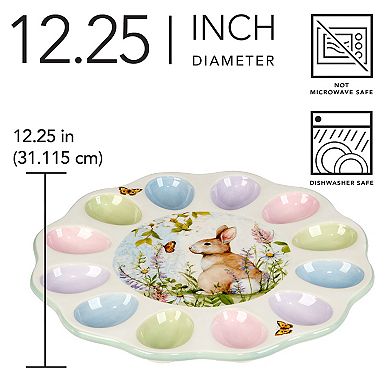 Certified International Easter Meadow Deviled Egg Tray