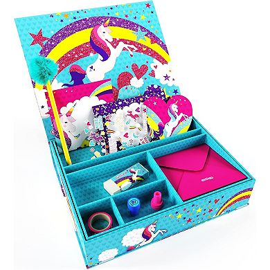 Unicorn Letter Writing Set For Girls, 45 Piece Stationery Set