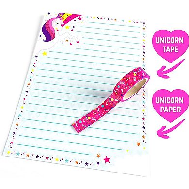 Unicorn Letter Writing Set For Girls, 45 Piece Stationery Set
