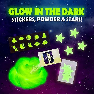 Toysbutty Galaxy Slime Kit 6 Slimes - Kit Slime Enfant DIY Glow In Dark Avec 9 Charmes Galaxie Et Accessoires