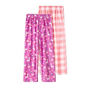 Girls 4-12 Cuddl Duds® 2 pc Open Leg Pajama Pants Set